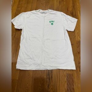 Chicago White T-Shirt with Green Print